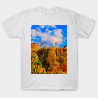 Vulcan Merapi behind a brown hill T-Shirt